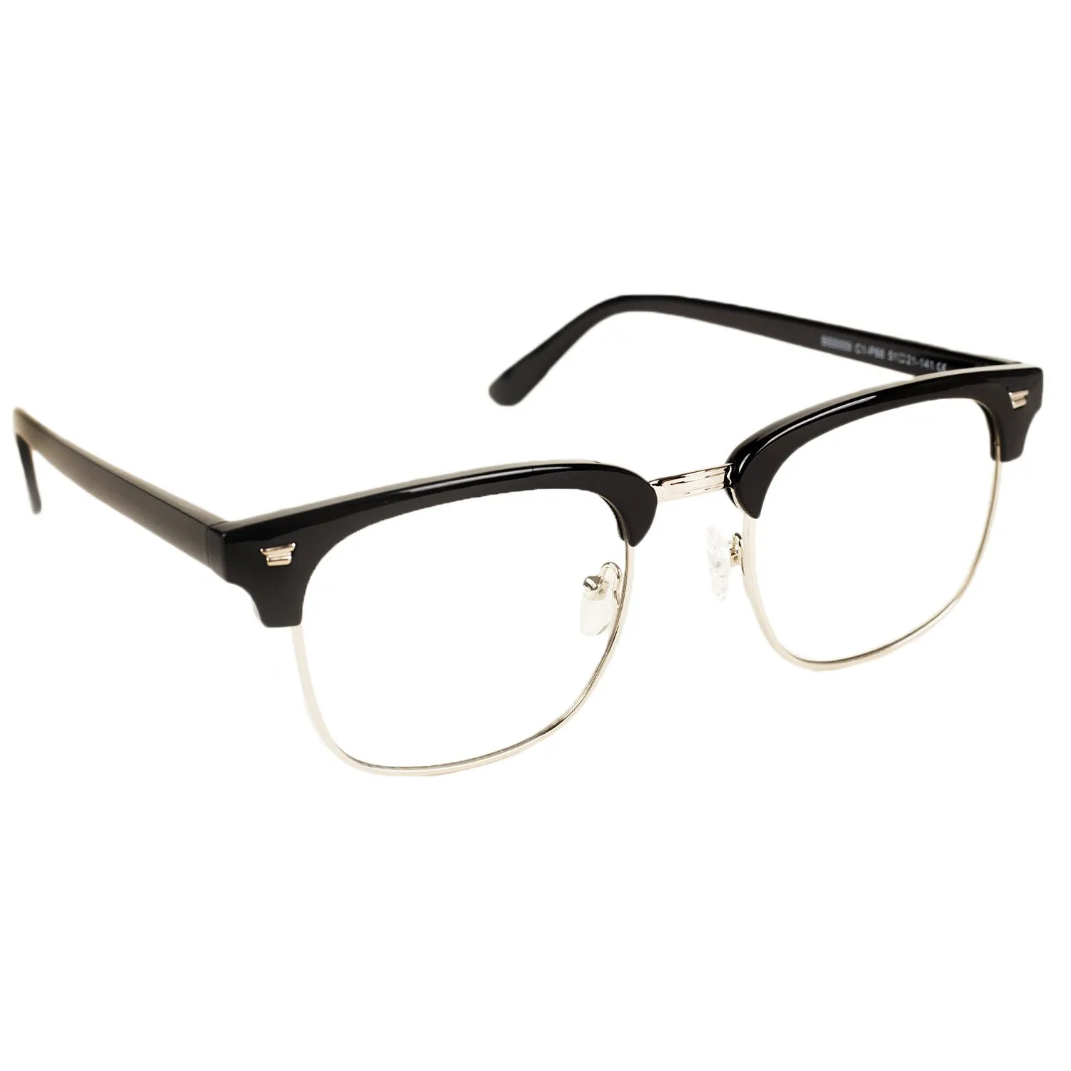 iB-iP Women's Retro Semi-rimless Classical Fashion Eyewear Clear Lens Eyeglasses