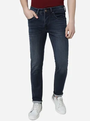 Indigo Blue Washed Slim Fit Jeans | Greenfibre