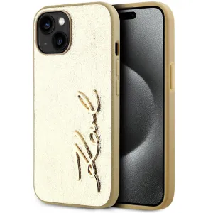 Karl Lagerfeld Hard PU Case with Crinkle Design and Signature Metal Logo