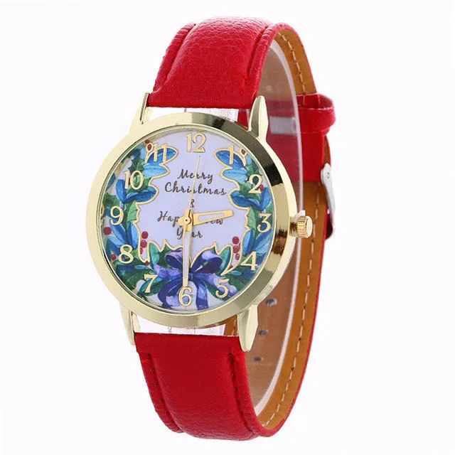 Ladies Fashion Girl Quartz Watch Clock Women Leather Brand Casual Dress Women's Flower Wristwatch Cool Watches Unique Watches