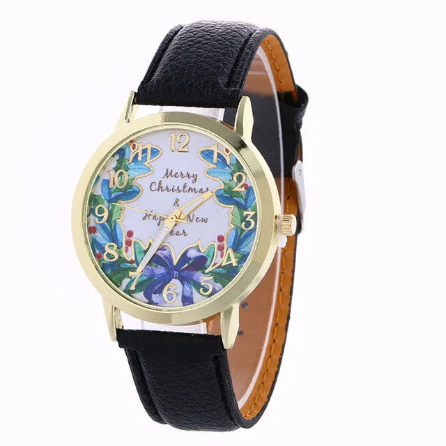 Ladies Fashion Girl Quartz Watch Clock Women Leather Brand Casual Dress Women's Flower Wristwatch Cool Watches Unique Watches