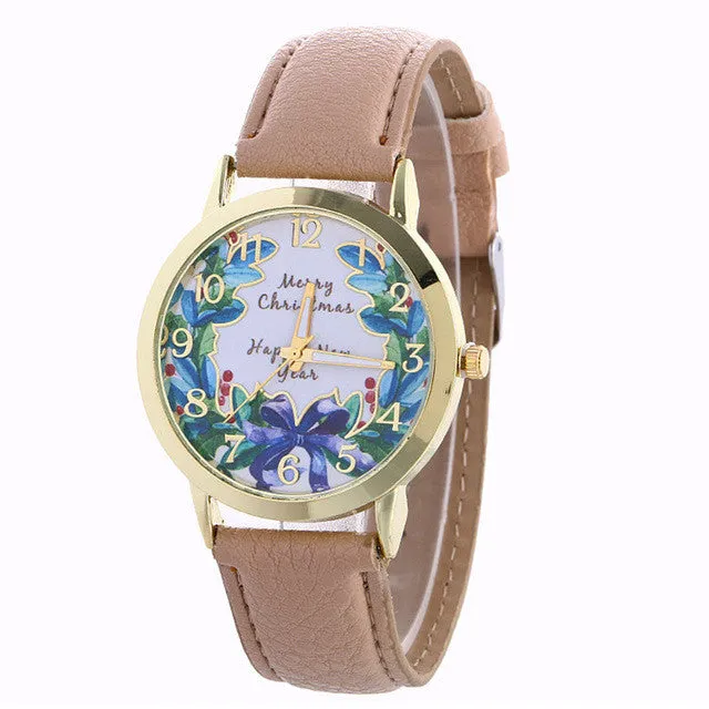 Ladies Fashion Girl Quartz Watch Clock Women Leather Brand Casual Dress Women's Flower Wristwatch Cool Watches Unique Watches