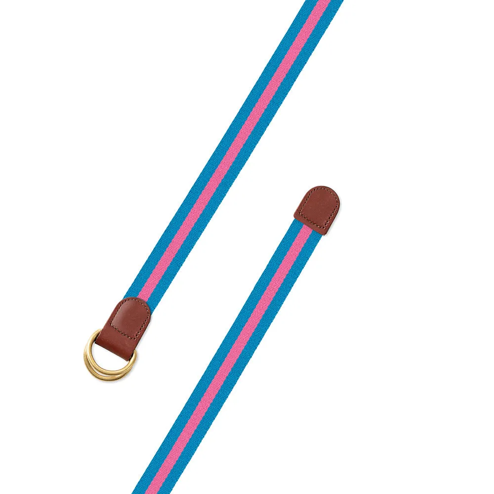 Light Blue & Pink Surcingle D-Ring Belt