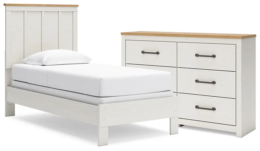 Linnocreek Twin Panel Bed with Dresser