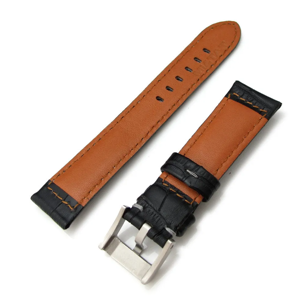 Matte Black Croco Grain Strap, MiLTAT (GY)