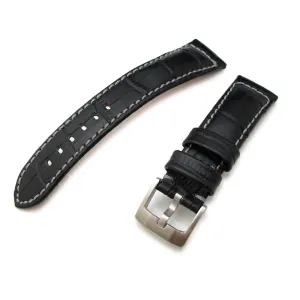 Matte Black Croco Grain Strap, MiLTAT (GY)