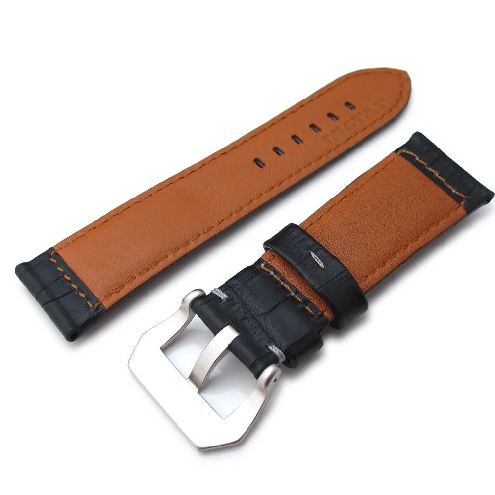 Matte Black Croco Grain Strap, MiLTAT (GY)