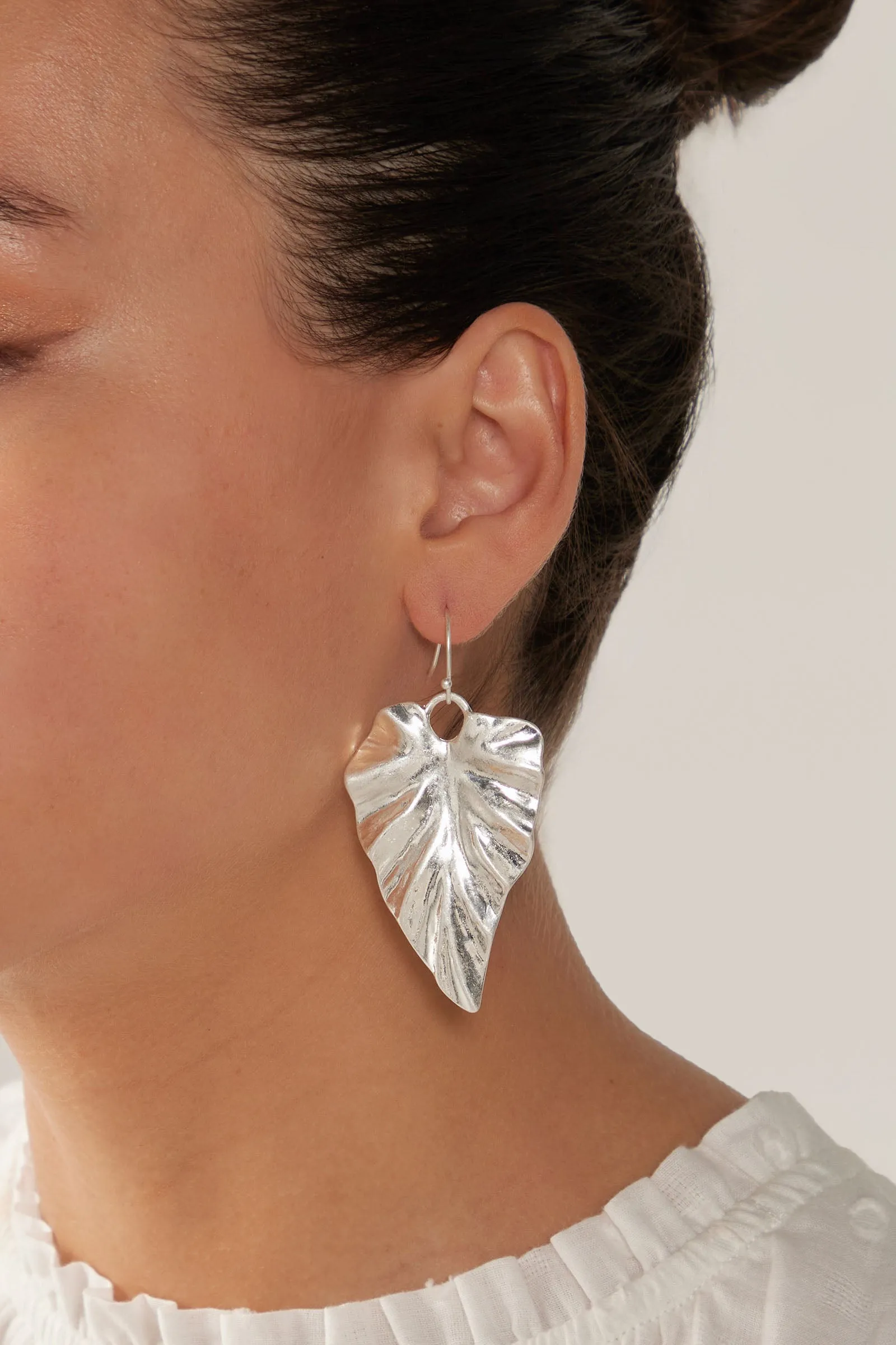 Mizu Leaf Earring - Silver