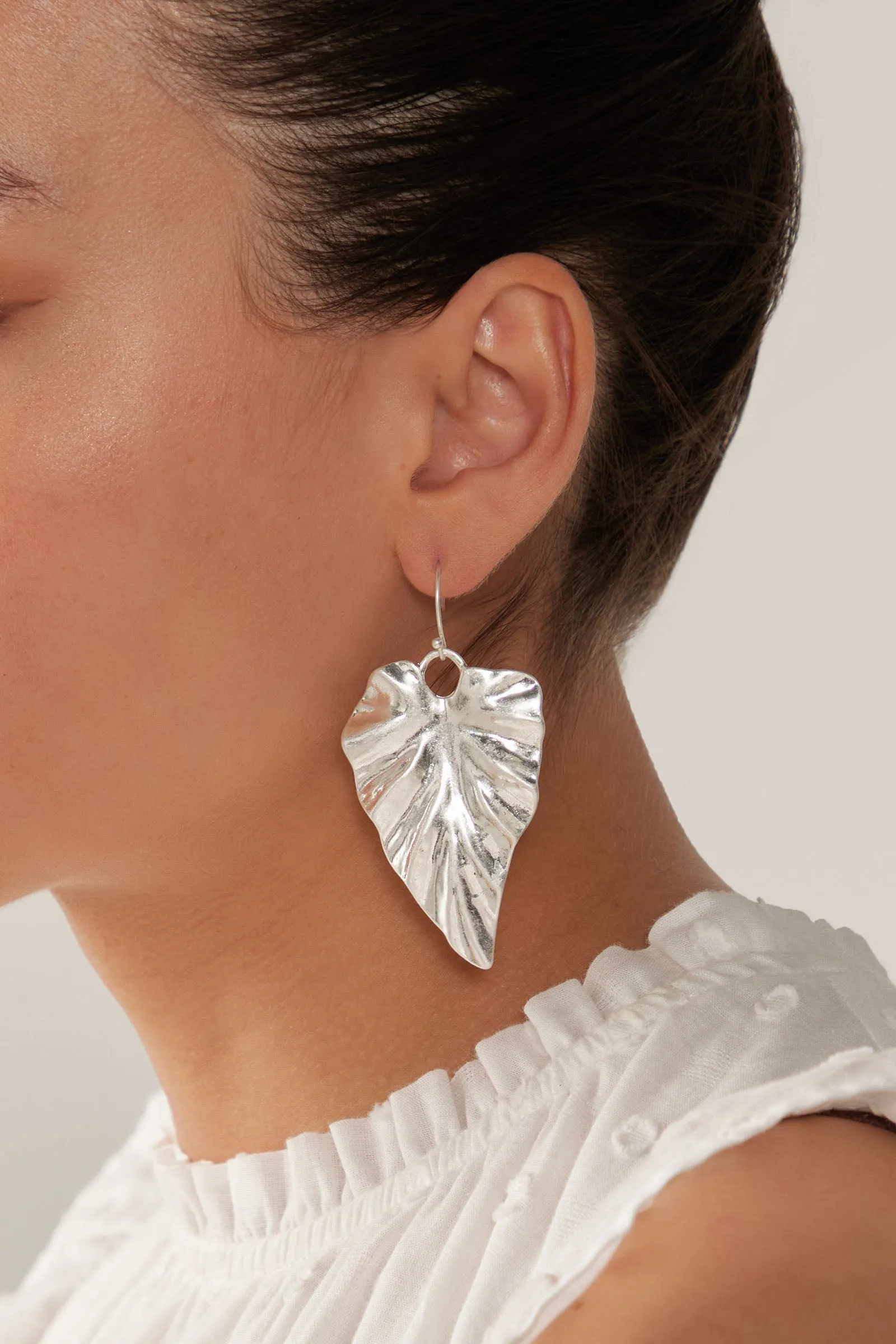 Mizu Leaf Earring - Silver