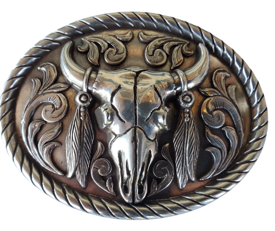 Nocona Buffalo Skull Belt Buckle