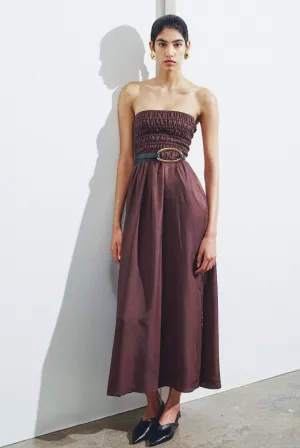 Nude Lucy Zuri Tencel Maxi Dress in Chocolate