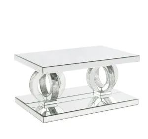 Ornat - Coffee Table - Mirrored & Faux Diamonds