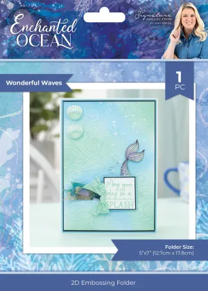 Sara Signature - Enchanted Ocean - 2D Embossing Folder - 5"x7" - Wonderful Waves