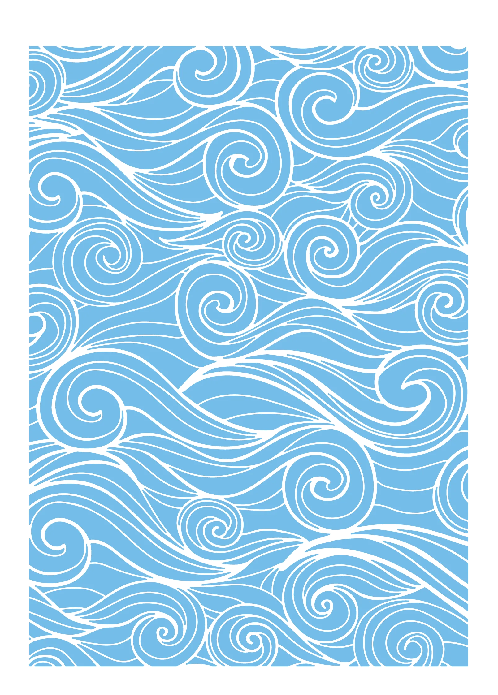 Sara Signature - Enchanted Ocean - 2D Embossing Folder - 5"x7" - Wonderful Waves