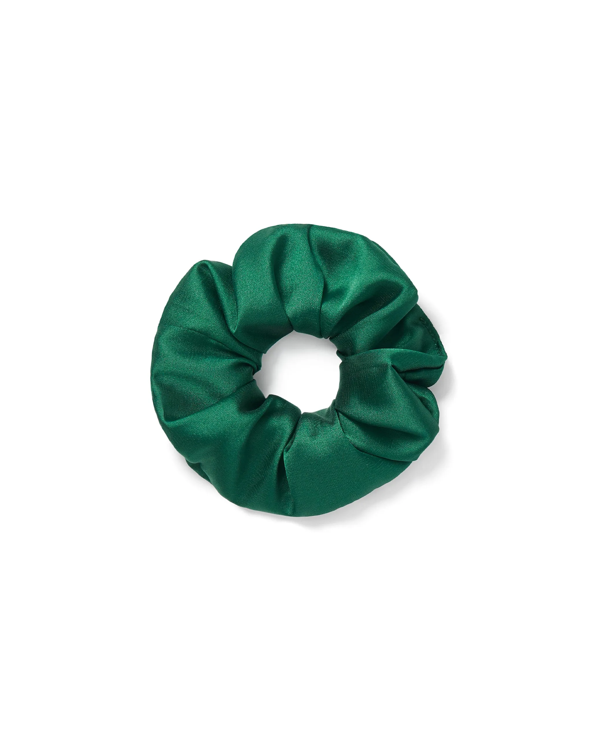 Saskia Luxury Satin Scrunchie Aventurine Green