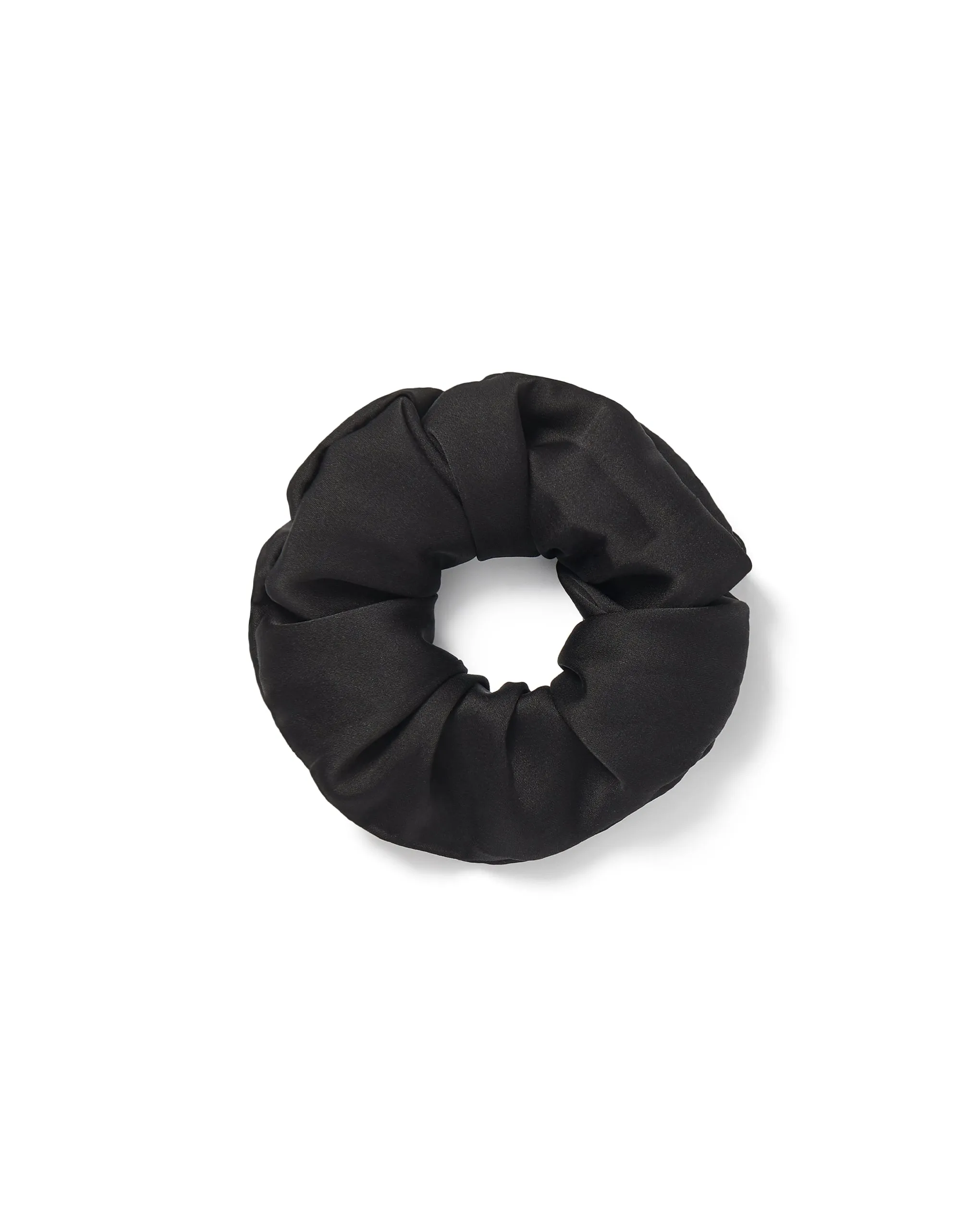 Saskia Luxury Satin Scrunchie Black