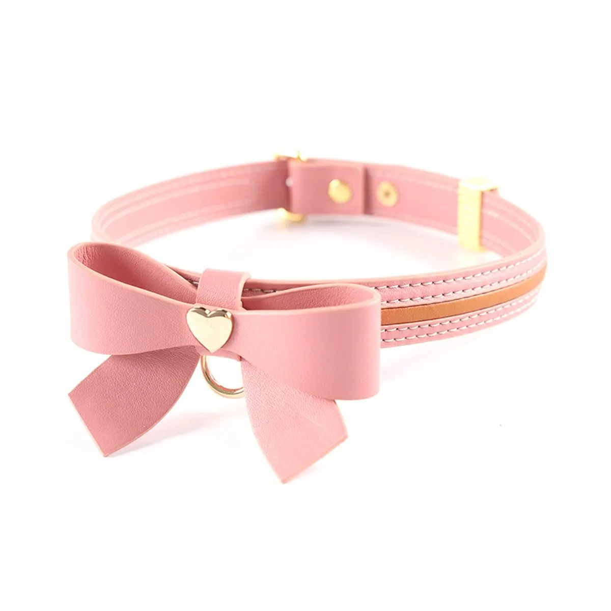 Sevanda Butterfly and Heart-Embellished Leather Collar