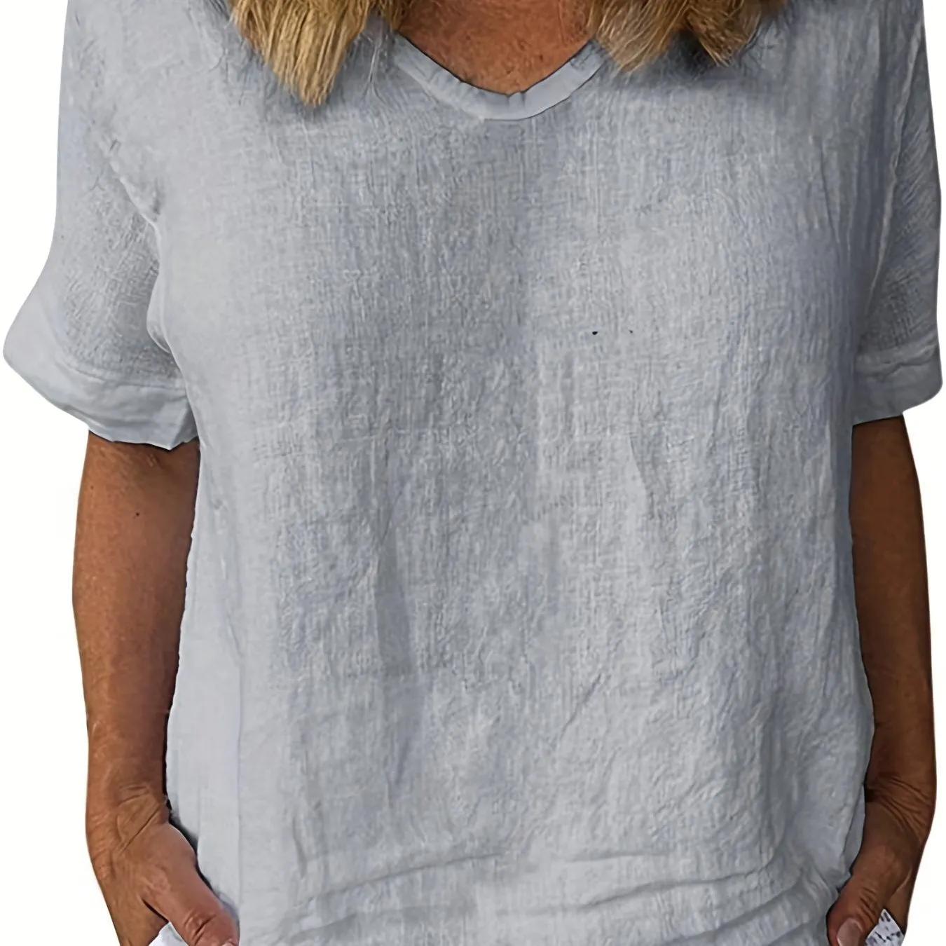 Stylish Summer V Neck Blouse Perfect Womens Casual Wear