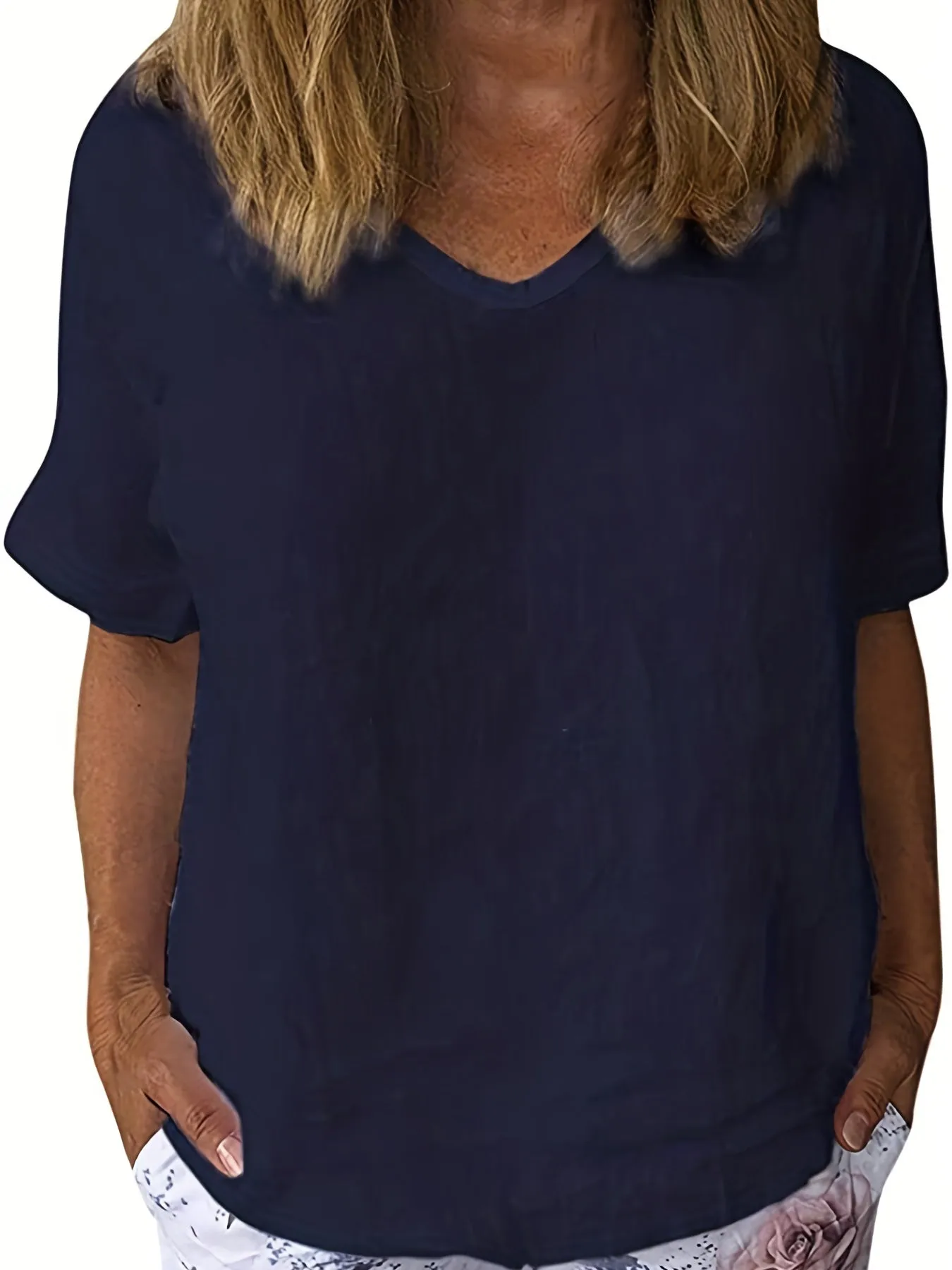 Stylish Summer V Neck Blouse Perfect Womens Casual Wear