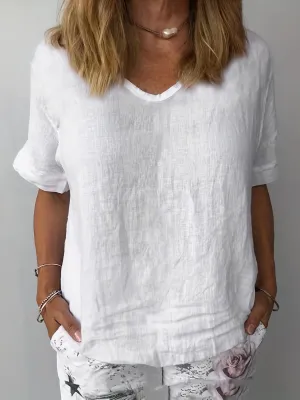 Stylish Summer V Neck Blouse Perfect Womens Casual Wear