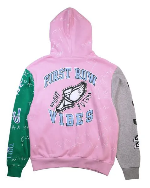 TEEK - Pink Color Block Hoodie