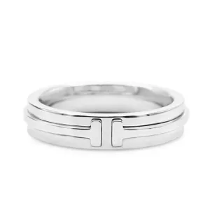 Tiffany T Narrow Ring  4.5 mm - 18ct White Gold