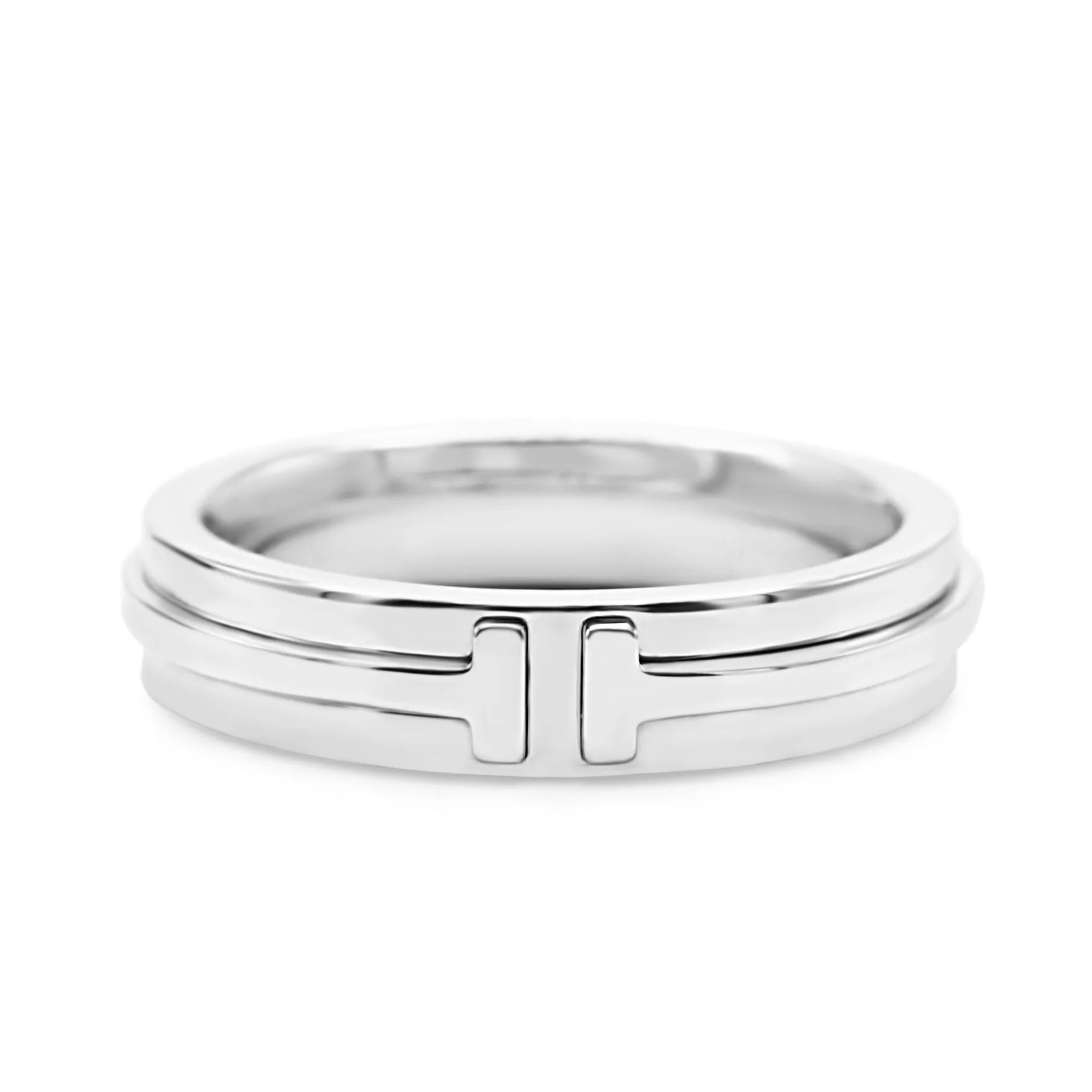 Tiffany T Narrow Ring  4.5 mm - 18ct White Gold