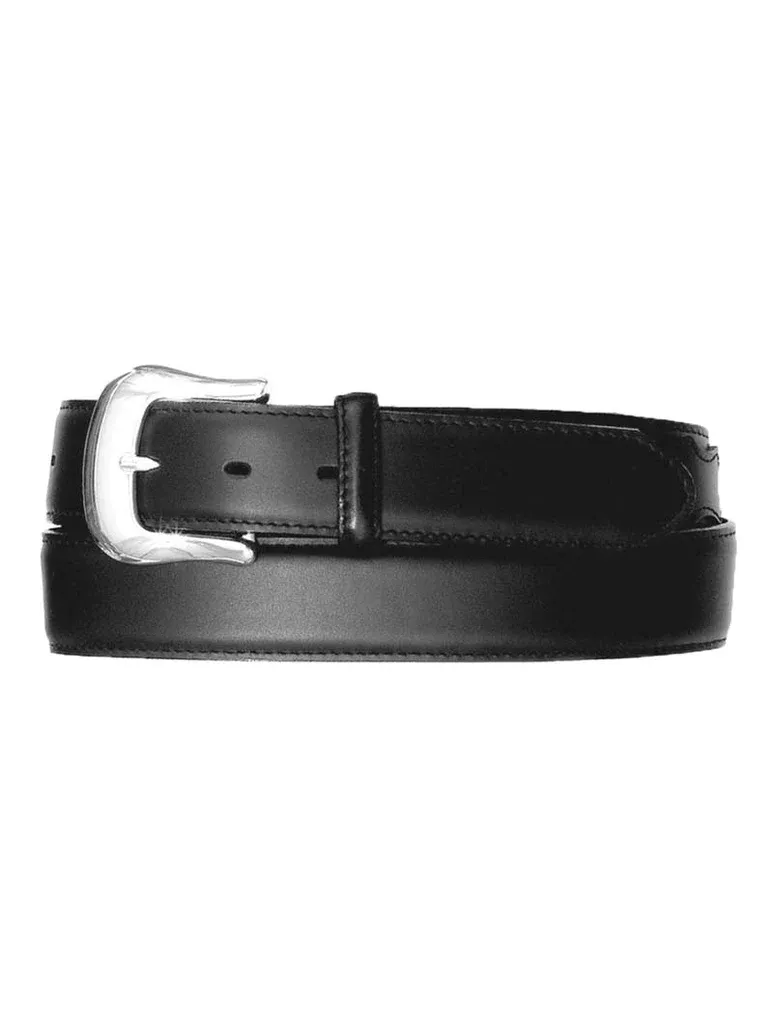 Tony Lama Men's Black Longhorn Billet Western Belt