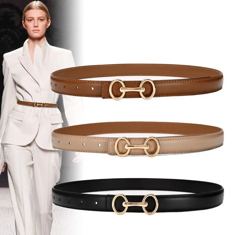 Trendy Leather Fashion Buckle  Belt