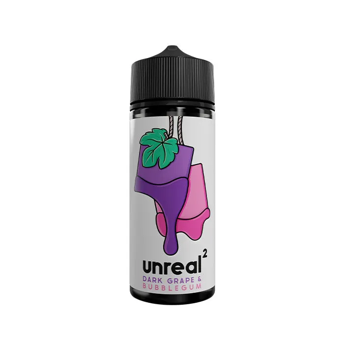 Unreal 2 Dark Grape & Bubblegum 100ml Shortfill E-Liquid