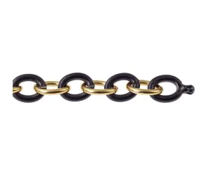 Vario Clasp Gold and Black PVD Anchor Chain with Contrasting Finishes