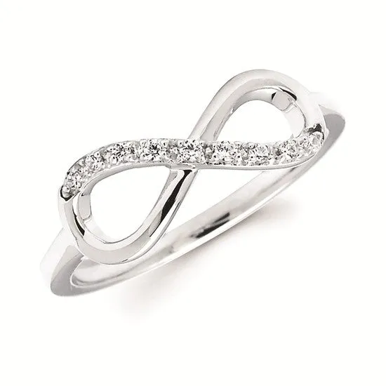 White Gold  Diamond Fashion Infinity Ring