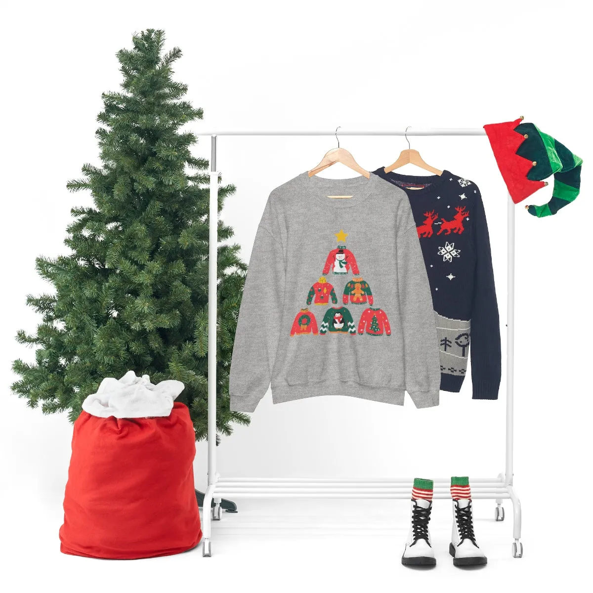 Womens Christmas Tree Theme Sweatshirt