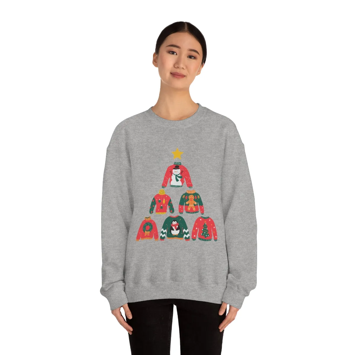 Womens Christmas Tree Theme Sweatshirt