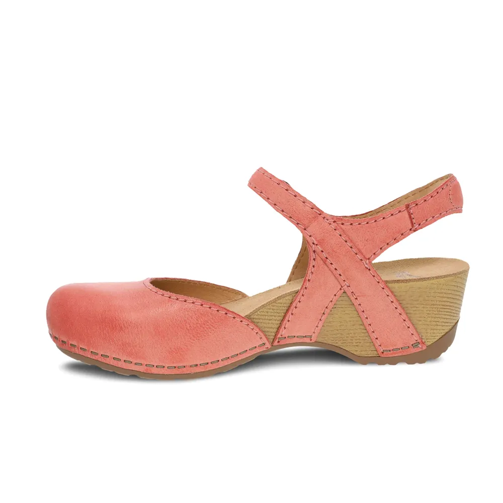 Women's Dansko Tiffani Color: Coral Milled Burnished Mary Jane